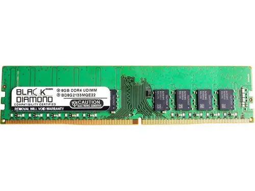 Black Diamond Memory 8GB ECC Unbuffered DDR4 2133 (PC4 17000) Server Memory Model BD8G2133MQE22