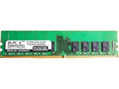 Black Diamond Memory 16GB ECC Unbuffered DDR4 2133 (PC4 17000) Server Memory Model BD16G2133MQE25