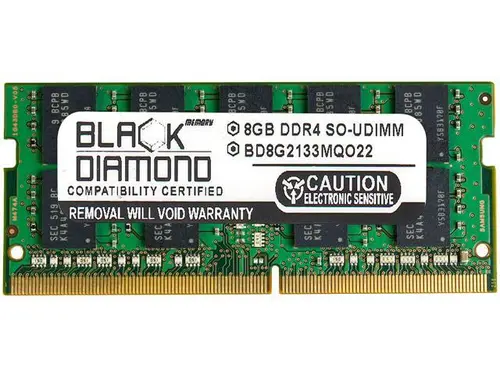 Black Diamond Memory 8GB ECC Unbuffered DDR4 2133 (PC4 17000) Server Memory Model BD8G2133MQO22
