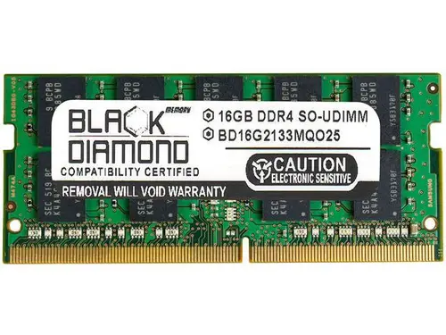 Black Diamond Memory 16GB ECC Unbuffered DDR4 2133 (PC4 17000) Server Memory Model BD16G2133MQO25