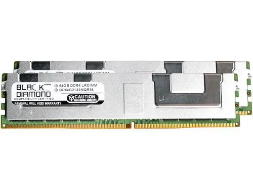 Black Diamond Memory 128GB (2 x 64GB) ECC Registered DDR4 2133 (PC4 17000) Server Memory Model BD64GX22133MQR96
