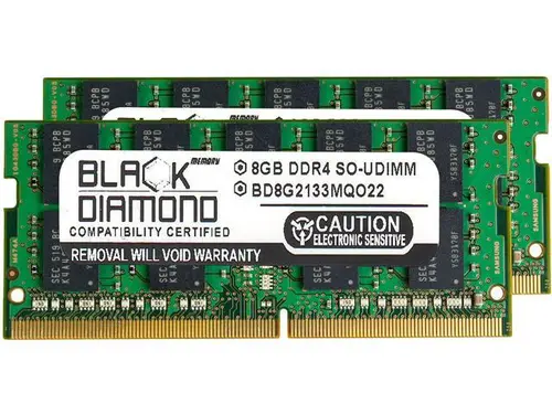 Black Diamond Memory 16GB (2 x 8GB) ECC Unbuffered DDR4 2133 (PC4 17000) Server Memory Model BD8GX22133MQO22