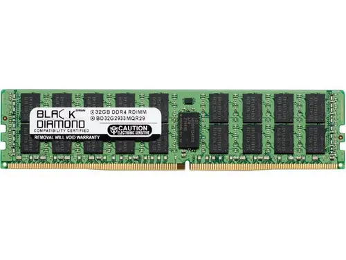Black Diamond Memory 32GB ECC Registered DDR4 2933 (PC4 23400) Server Memory Model BD32G2933MQR29