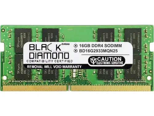Black Diamond Memory 16GB 260-Pin DDR4 SO-DIMM DDR4 2933 (PC4 23400) Laptop Memory Model BD16G2933MQN25