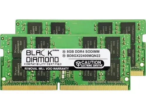 Black Diamond Memory 16GB (2 x 8GB) 260-Pin DDR4 SO-DIMM DDR4 2400 (PC4 19200) Laptop Memory Model BD8GX22400MQN22