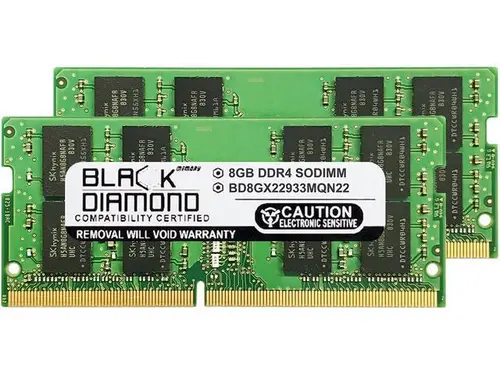 Black Diamond Memory 16GB (2 x 8GB) 260-Pin DDR4 SO-DIMM DDR4 2933 (PC4 23400) Laptop Memory Model BD8GX22933MQN22