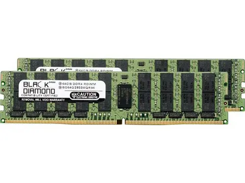 Black Diamond Memory 128GB (2 x 64GB) ECC Registered DDR4 2933 (PC4 23400) Server Memory Model BD64GX22933MQR96