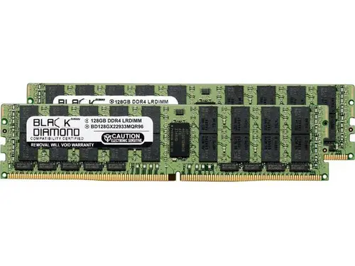 Black Diamond Memory 256GB (2 x 128GB) ECC Registered DDR4 2933 (PC4 23400) Server Memory Model BD128GX22933MQR96