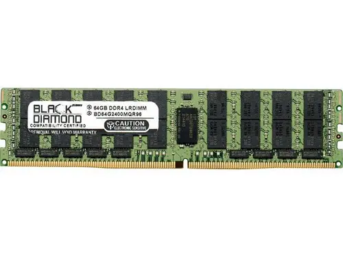 Black Diamond Memory 64GB ECC Registered DDR4 2400 (PC4 19200) Server Memory Model BD64G2400MQR96