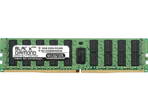 Black Diamond Memory 16GB ECC Registered DDR4 2666 (PC4 21300) Server Memory Model BD16G2666MQR26