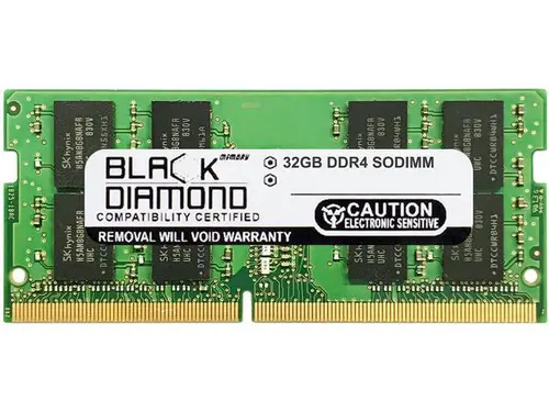 Black Diamond Memory 32GB 260-Pin DDR4 SO-DIMM DDR4 2933 (PC4 23400) Notebook Memory Model BD32G2933MQN28