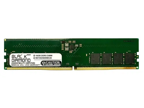 Black Diamond Memory 16GB (2Rx8) DDR5 5600 Memory 288-pin BD16G5600MC28