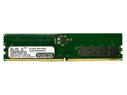 Black Diamond 32GB (2Rx8) DDR5 6400 Memory BD32G6400MC28