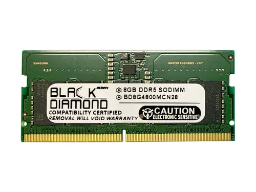 Black Diamond 8GB DDR5 4800 SODIMM Memory - 262-pin BD8G4800MCN28