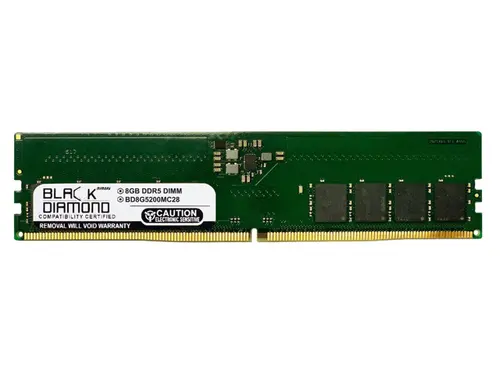 Black Diamond 8GB DDR5 5200 Memory - 288-pin BD8G5200MC28