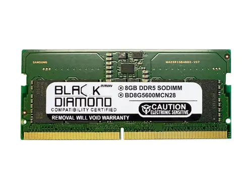 Black Diamond 8GB DDR5 5600 SODIMM Memory BD8G5600MCN28