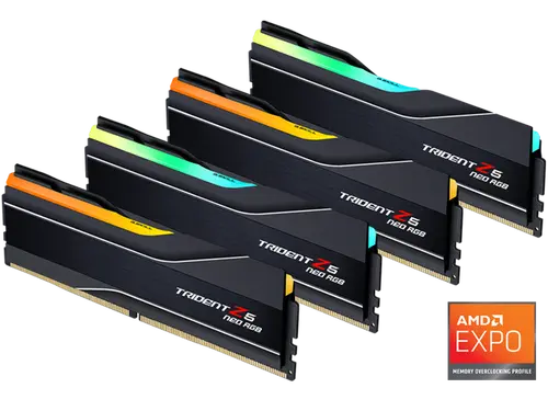 G. SKILL Trident Z5 Neo RGB Series 256GB (4 x 64GB) 288-Pin PC RAM DDR5 6000 (PC5 48000) Desktop Memory Model F5-6000J3644D64GX4-TZ5NR