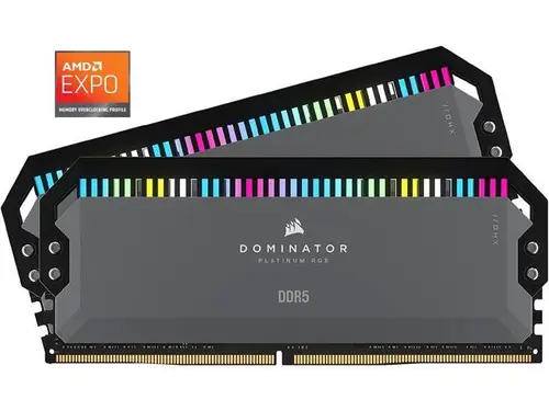 CORSAIR Dominator Platinum RGB 64GB (2 x 32GB) DDR5 6000 (PC5 48000) Desktop Memory Model CMT64GX5M2B6000Z30