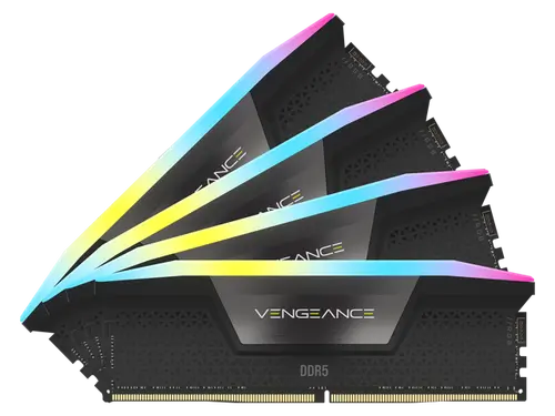 CORSAIR Vengeance RGB 128GB (4 x 32GB) 288-Pin PC RAM DDR5 5600 (PC5 44800) Desktop Memory Model CMH128GX5M4B5600C40