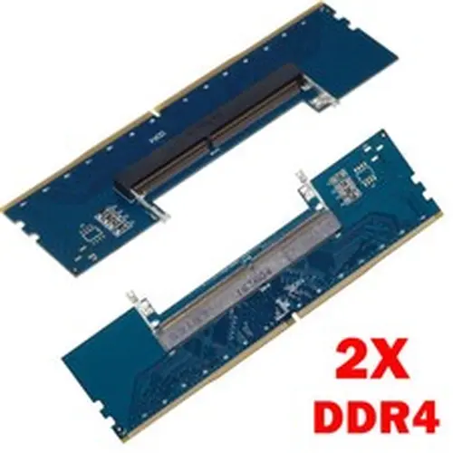 2Pcs Laptop DDR4 RAM to Desktop Adapter Card Memory Tester SO DIMM to DDR4 US