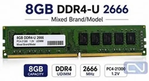 8GB DDR4 2666 MHz Mixed Brand PC4-21300 U-DIMM (Desktop Memory) RAM