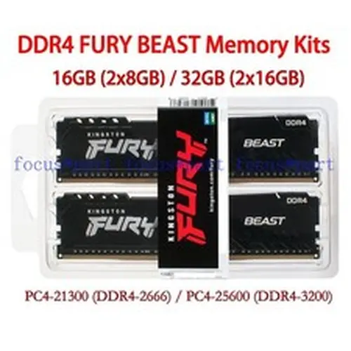 Kingston FURY Beast 2pcs Kits 32GB/16GB 288Pin DDR4 3200 2666 MHz Desktop Memory 8GB