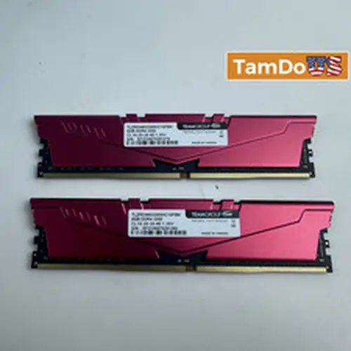 TeamGroup T-Force Vulcan Z DDR4 16GB Kit 2x8GB 3200MHz CL16 Desktop RAM Red