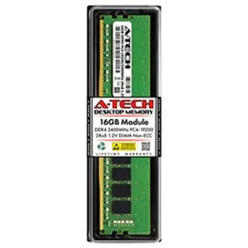A-Tech 16GB PC4-19200 Desktop DDR4 2400 288-Pin DIMM Non ECC Memory RAM 1x 16G
