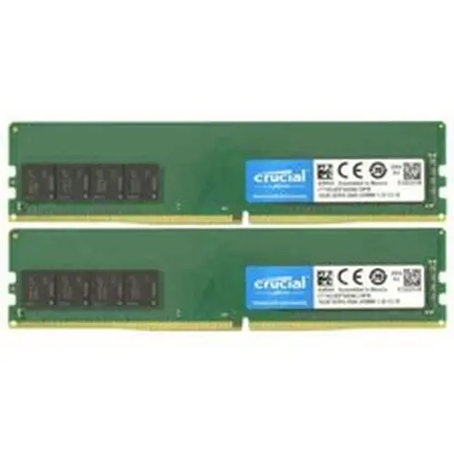 Crucial Kit 32GB (2x 16GB) 2666MHz DDR4 UDIMM 1Rx8 Desktop Memory CT16G4DFS8266
