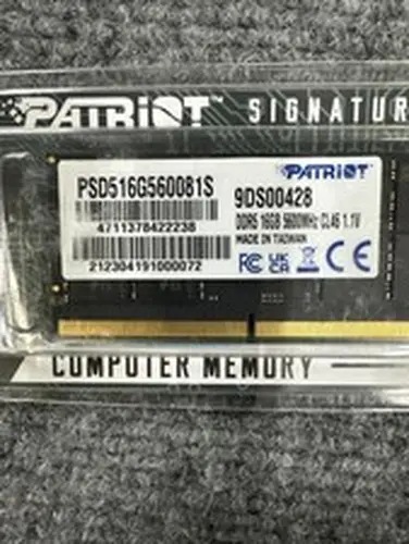 Patriot Signature Line 16GB DDR5 5600MHz SO-DIMM Non-ECC 262-Pin RAM