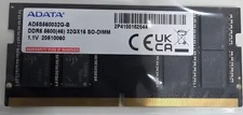 Memory RAM ADATA DDR5 SO-DIMM DRAM VDD 1.1V 32GB 5600MHz 262-pin AD5S560032G-S