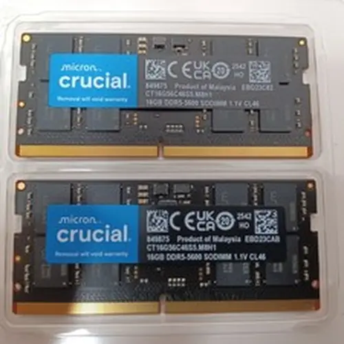 Crucial 32GB DDR5 RAM Kit (2x16GB) 5600MHz CL46 1.1V 262Pin SODIMM Laptop Memory