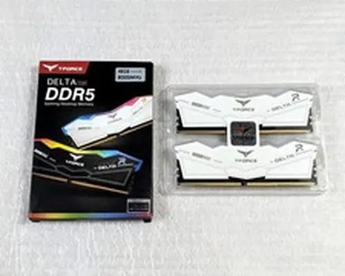 TEAMGROUP T-Force Delta RGB White 48GB (2x24GB) DDR5-8000 AMD/Intel PC Memory