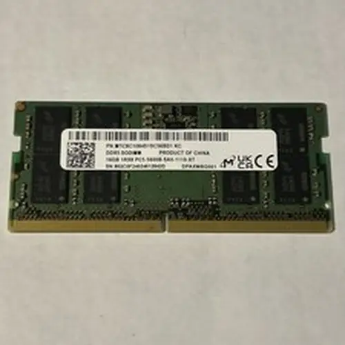 Micron 16GB DDR5 5600 MHz PC5 1Rx8 SODIMM Laptop Memory RAM MTC8C1084S1SC56BD1