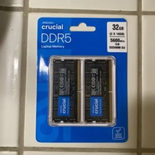 Crucial Micron 32GB Kit (2x16GB) DDR5 5600MHz SODIMM Laptop Memory NEW