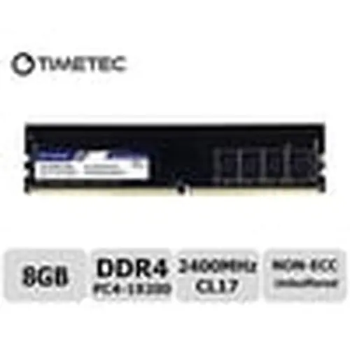 Timetec DDR4 8GB RAM Memory Module, 2400MHz PC4-19200, Non-ECC Unbuffered, 1.2V CL17, Single Rank 1Rx8, 288-Pin UDIMM