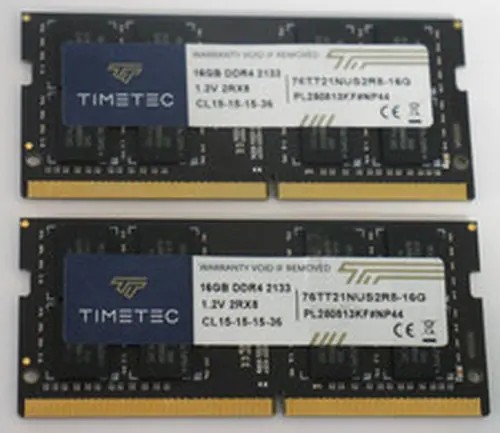 32GB (16GB X 2) DDR4 2133 RAM - NEVER