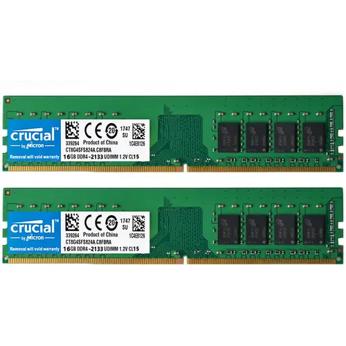 Crucial DDR4 4GB 8GB 16GB 2133 PC4-17000 288pins Desktop Memory Dimm Ram 1.2V