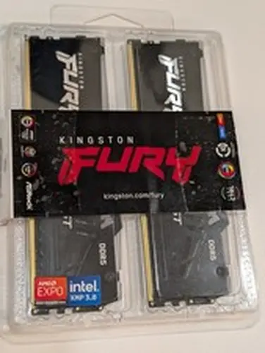 Kingston FURY Beast 32GB Kit 2x16GB DDR5 5200 CL40 XMP Desktop RAM Black 1.25V