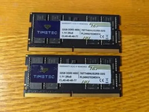 Timetec 64gb (2x32gb) 2Rx8 PC5-4800B Laptop SODIMM DDR5 RAM Memory Kit