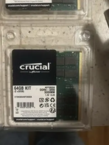Crucial 64GB Kit (2 x 32GB) DDR4-3200 SODIMM Memory Factory Sealed