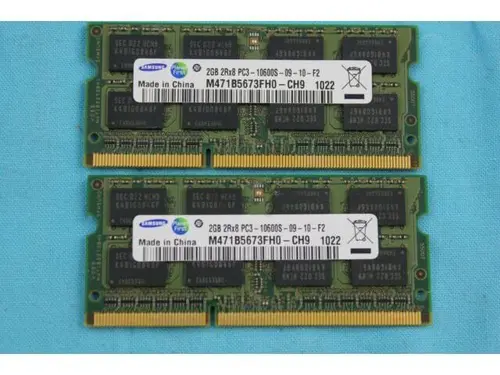 SAMSUNG 4GB KIT 2 X 2GB DDR3-1333MHZ RAM SODIMM NON-ECC LAPTOP MEMORY M471B5673FH0-CH9