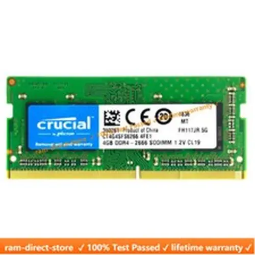 CRUCIAL DDR4 4GB 2666 MHz PC4-21300 Laptop SODIMM Notebook Memory RAM 4GB 2666