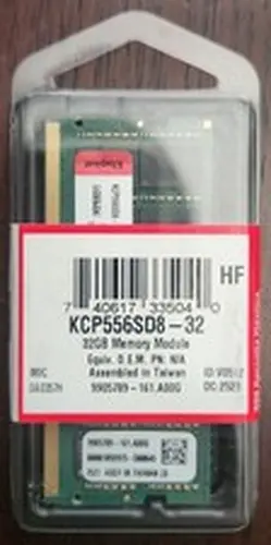 NEW KINGSTON 32GB (1 x 32GB) DDR5 CL46 5600MHZ SODIMM LAPTOP RAM MEMORY SO-DIMM