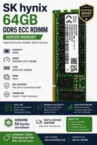 SK hynix 64GB DDR5 ECC RDIMM PC5-4800B Server Memory HMCG94AEBRA123N