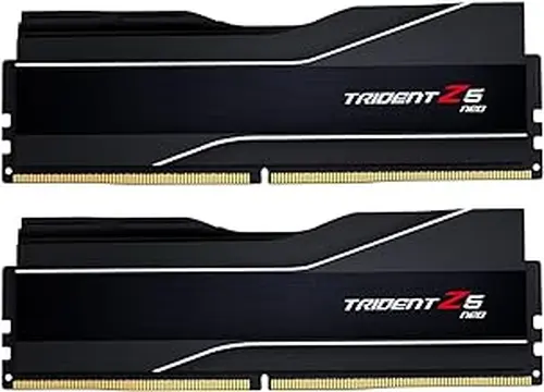 G.SKILL Trident Z5 Neo Series DDR5 RAM (AMD Expo) 64GB (2x32GB) 6000MT/s CL30-40-40-96 1.40V Desktop Computer Memory U-DIMM - Matte Black (F5-6000J3040G32GX2-TZ5N)