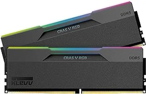 KLEVV CRAS V RGB DDR5 64GB (2x32GB) 6400MHz CL32 SK Hynix A-Die 1.35V Gaming Desktop Ram Memory XMP 3.0 / AMD Expo Ready - Black (KD5BGUA80-64A320G)
