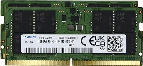 Samsung 64GB (2x32GB) DDR5 5600MHz PC5-44800 SODIMM 2Rx8 1.1v 262pin Non-ECC M425R4GA3BB0-CWM