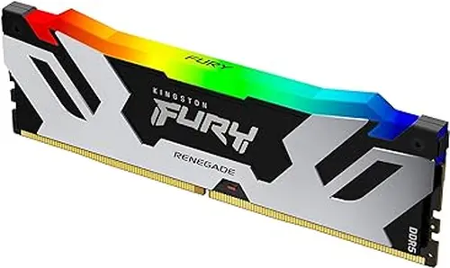 Kingston FURY Renegade RGB 16GB 6400MT/s DDR5 CL32 DIMM Desktop Memory Single Module | Intel XMP 3.0 | Infrared Sync Technology | Overclocking Stability | KF564C32RSA-16