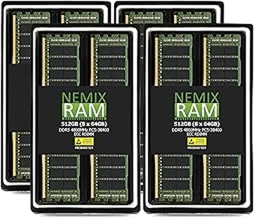 NEMIX RAM 512GB (8X64GB) DDR5 4800MHZ PC5-38400 2Rx4 1.1V CL40 288-PIN ECC RDIMM Registered Server Memory KIT Compatible with THINKMATE Supermicro SuperServer 741P-TR and SuperServer 741P-TRT Tower